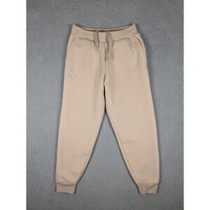 Castore Joggers Mens Small 29x30 Beige Fleece Athleisure Drawstring Pockets